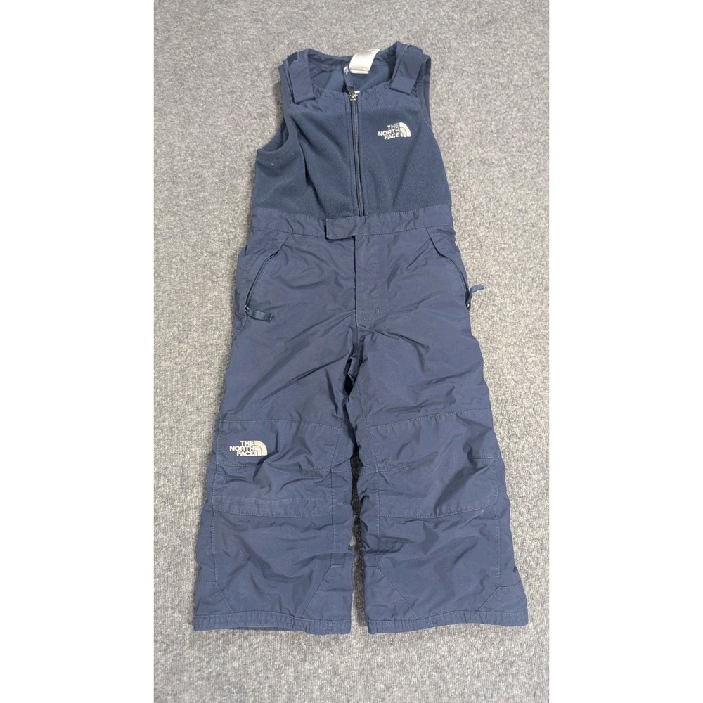 The North Face Toddler 3T Navy Blue Insulated Bib Snow Pants HyVent Fleece Upper